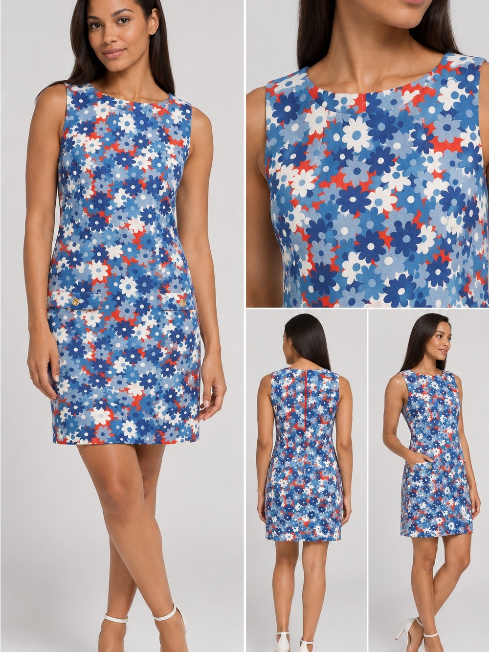Tommy Hilfiger Blue Floral Mini Shift Dress